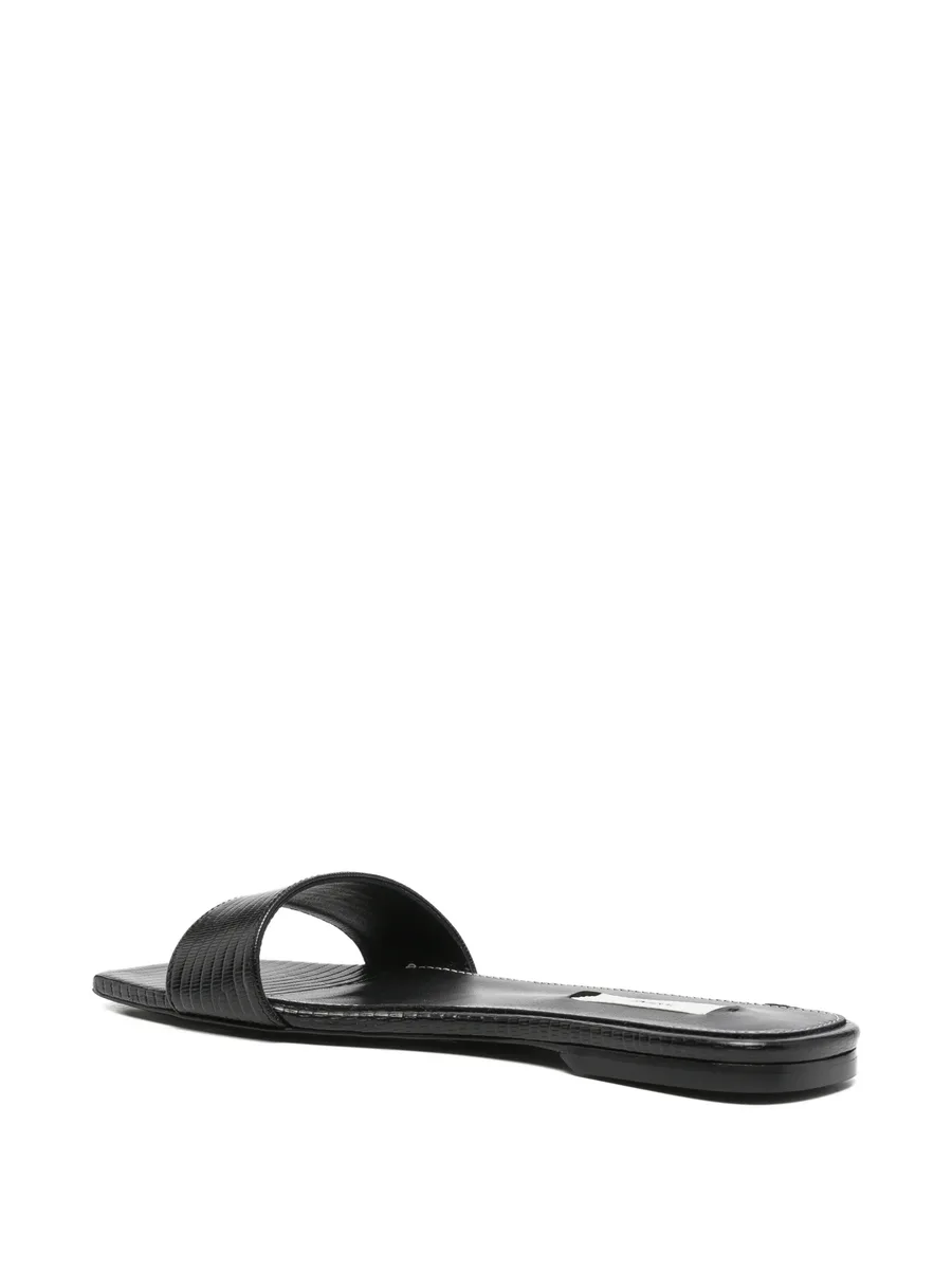 lizard-embossed bandeau sandals 6