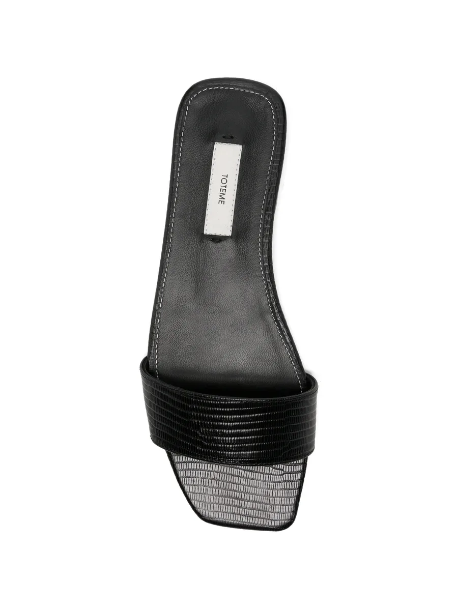 lizard-embossed bandeau sandals 7