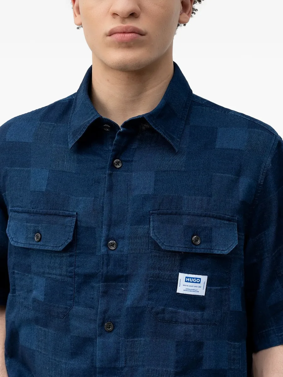 Ekyno chest-pocket checked shirt 8