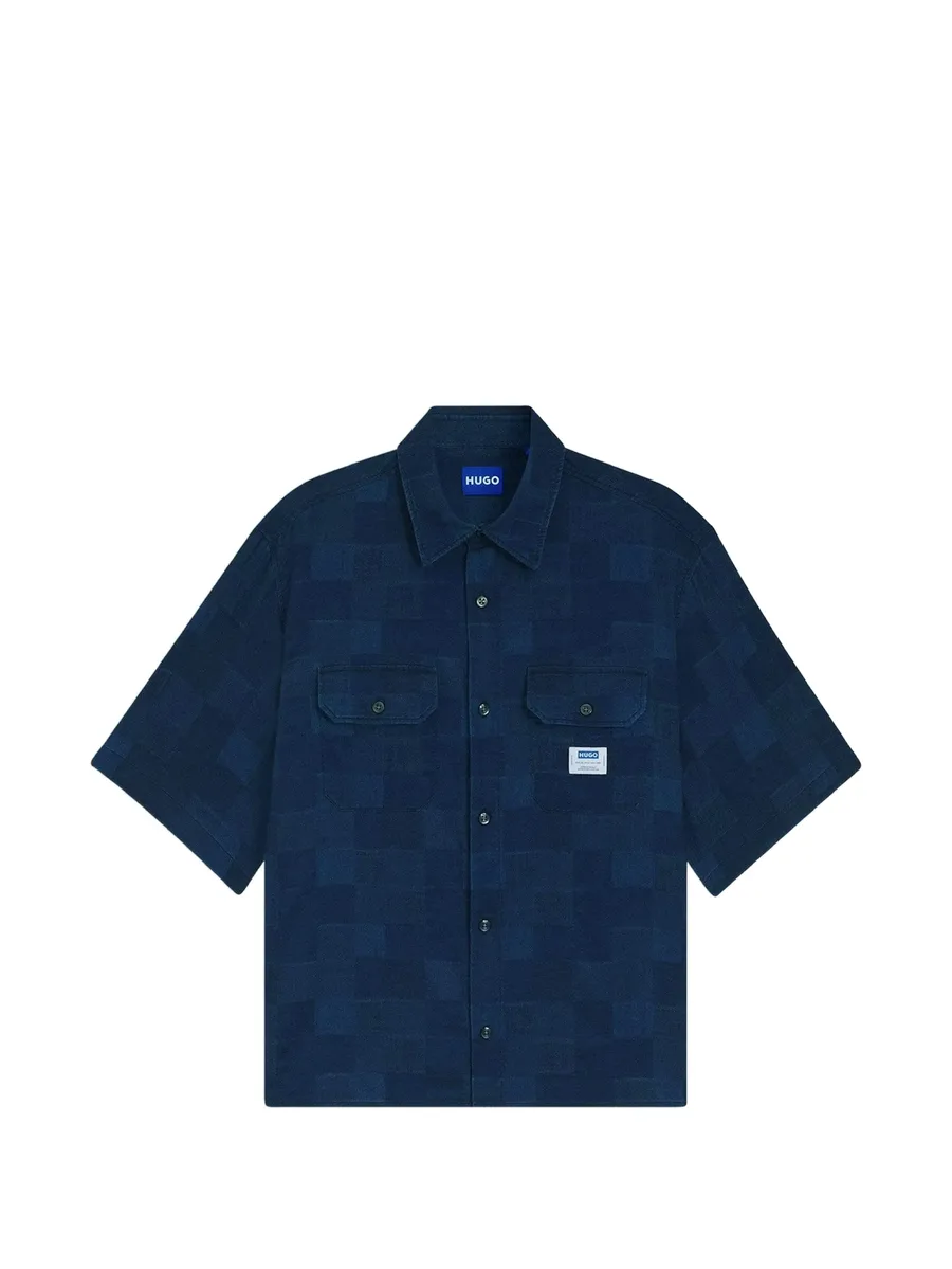 Ekyno chest-pocket checked shirt 1