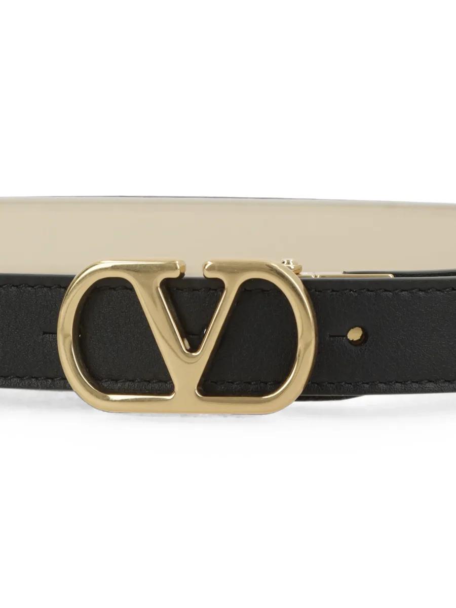 VLogo Signature reversible shiny calfskin belt - 20mm / 1.2 in. 3