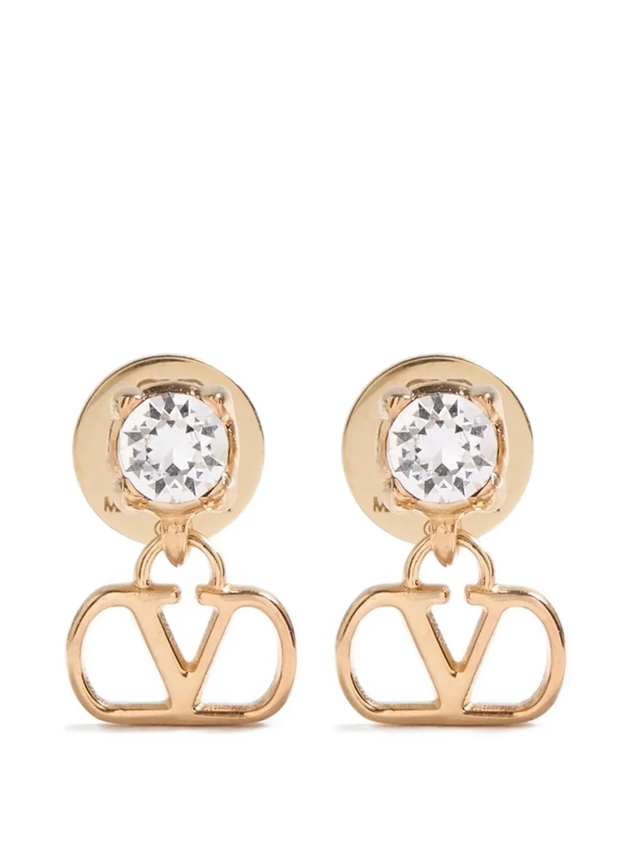 серьги с логотипом VLogo Signature и кристаллами Swarovski 2