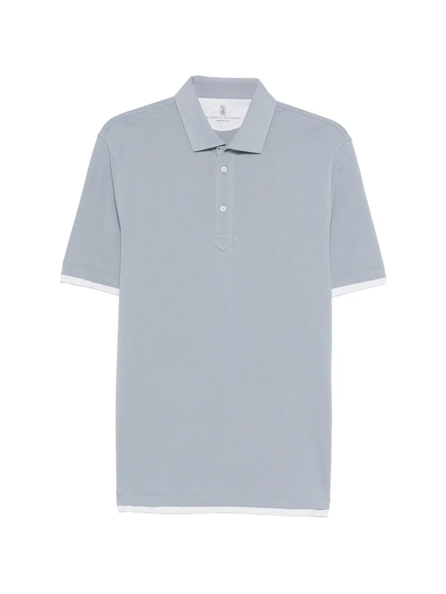 buttoned short-sleeve polo shirt 1