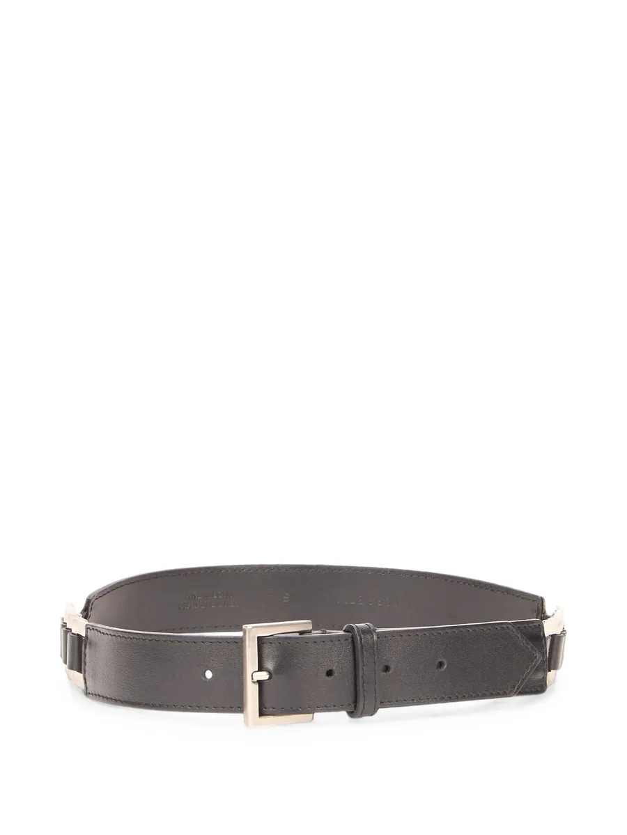 buckle-fastening leather belt 1