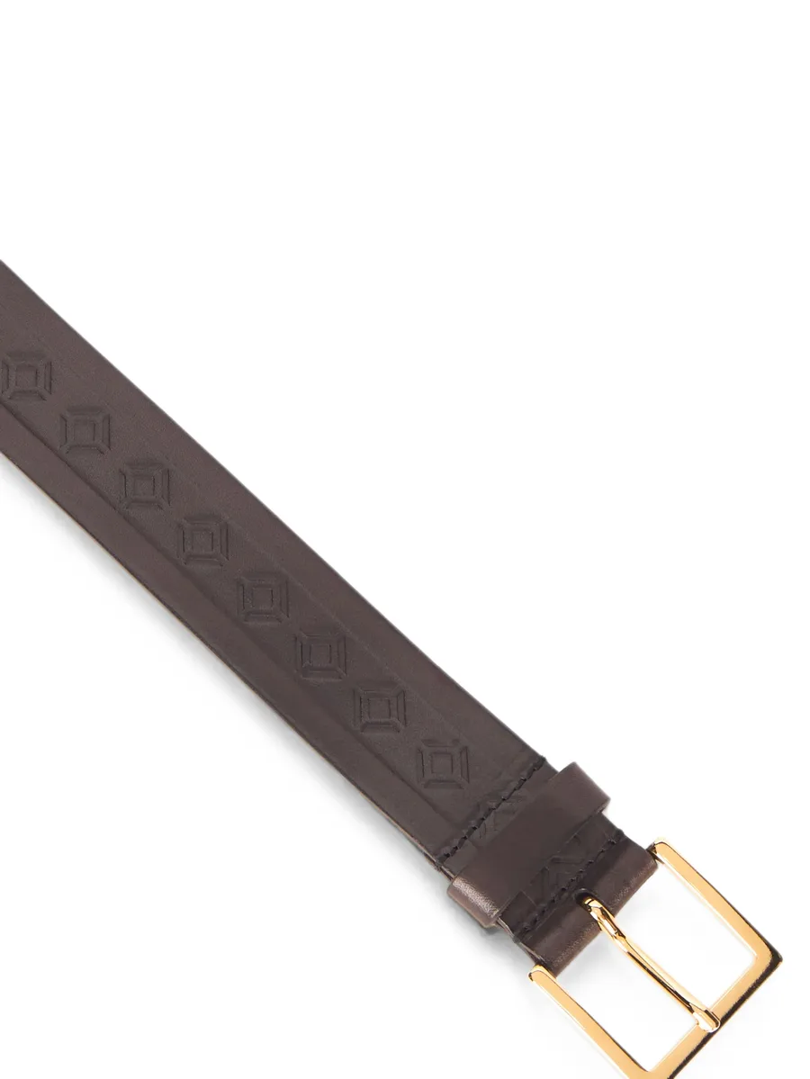 geometric-embossed leather belt 2