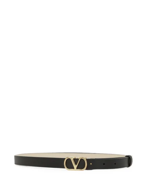 VLogo Signature reversible shiny calfskin belt - 20mm / 1.2 in.