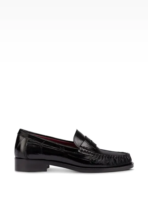 Dylan croc-effect loafers