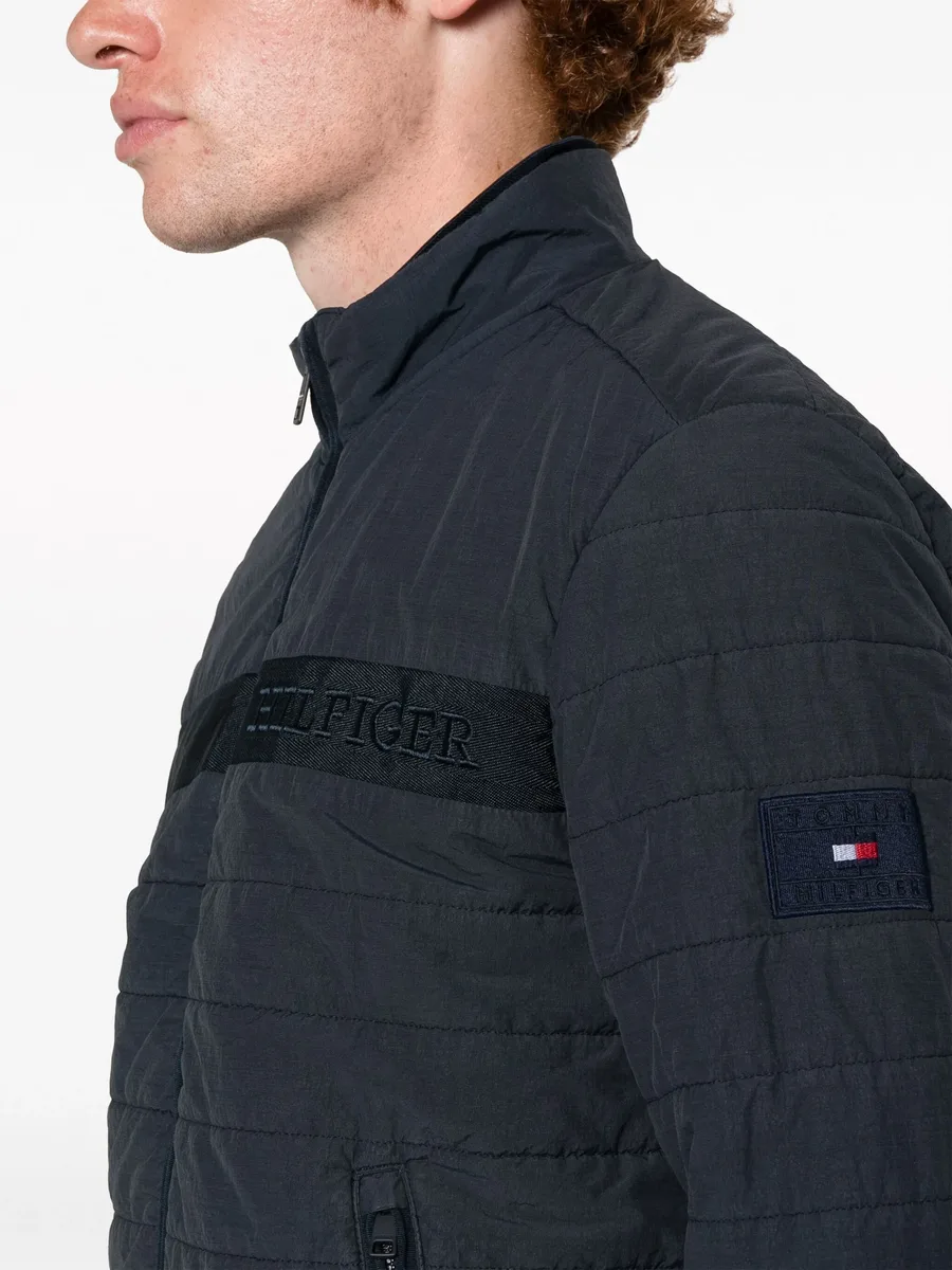 logo-embroidered padded jacket 9