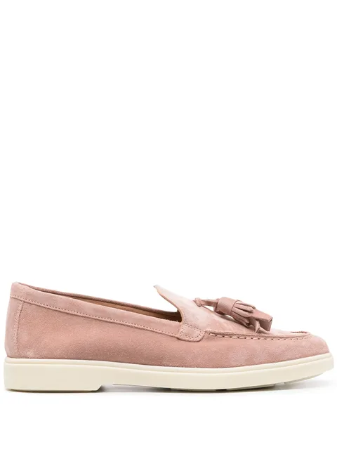 tassel-detail suede loafers