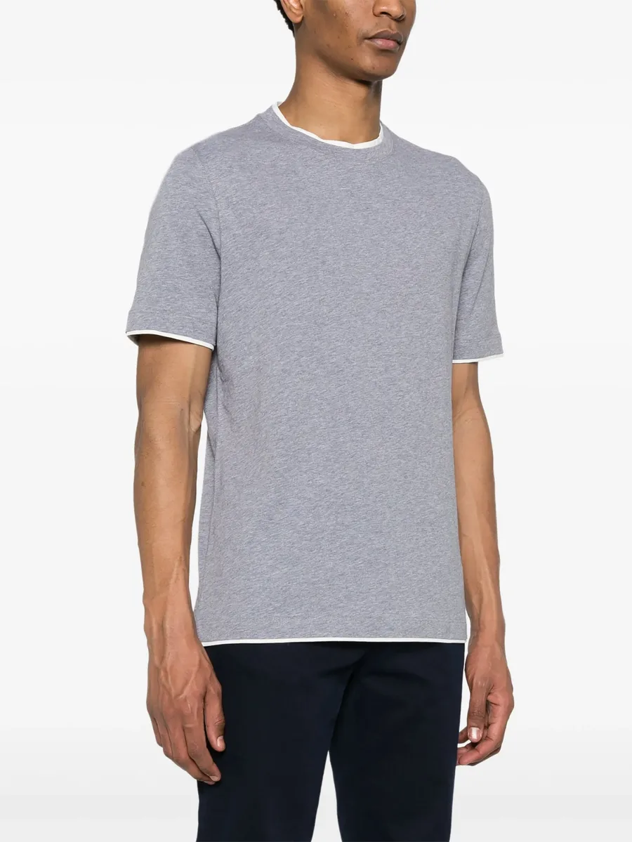 faux-layered cotton T-shirt 6
