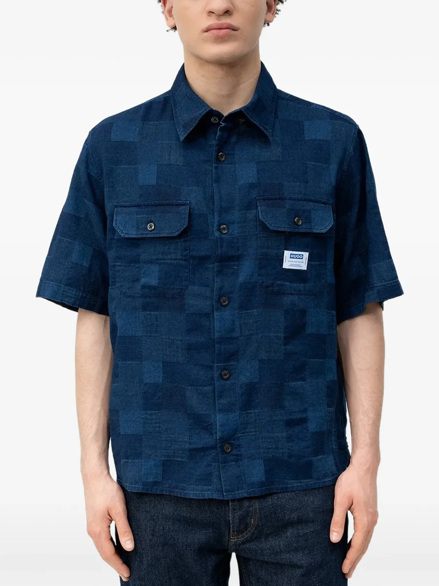 Ekyno chest-pocket checked shirt 3