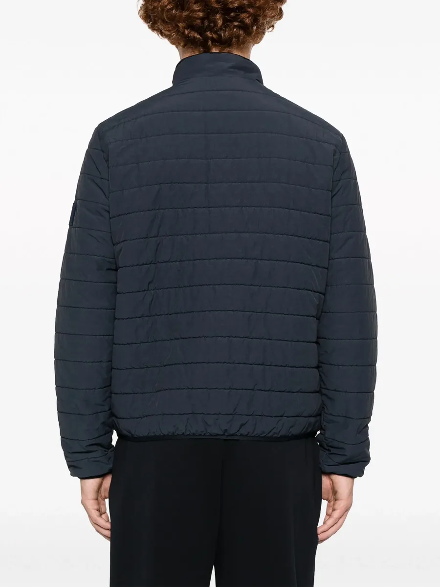 logo-embroidered padded jacket 8