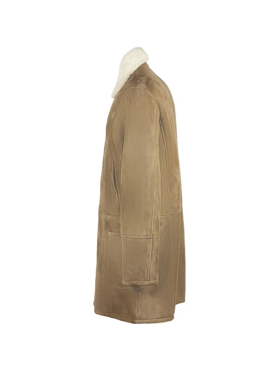 Davin fur-collar suede coat 4