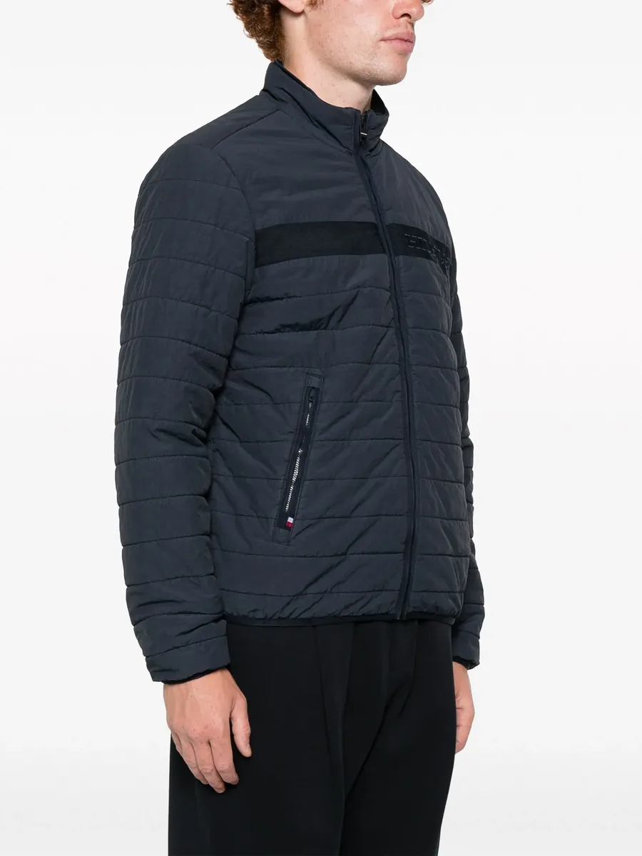logo-embroidered padded jacket 5