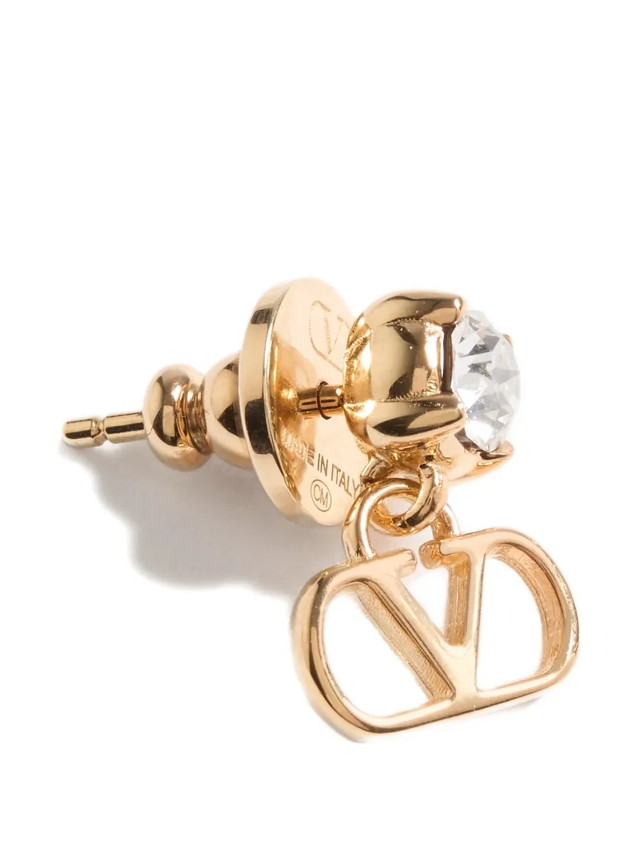 серьги с логотипом VLogo Signature и кристаллами Swarovski 5