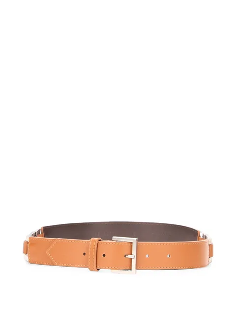 buckle-fastening leather belt