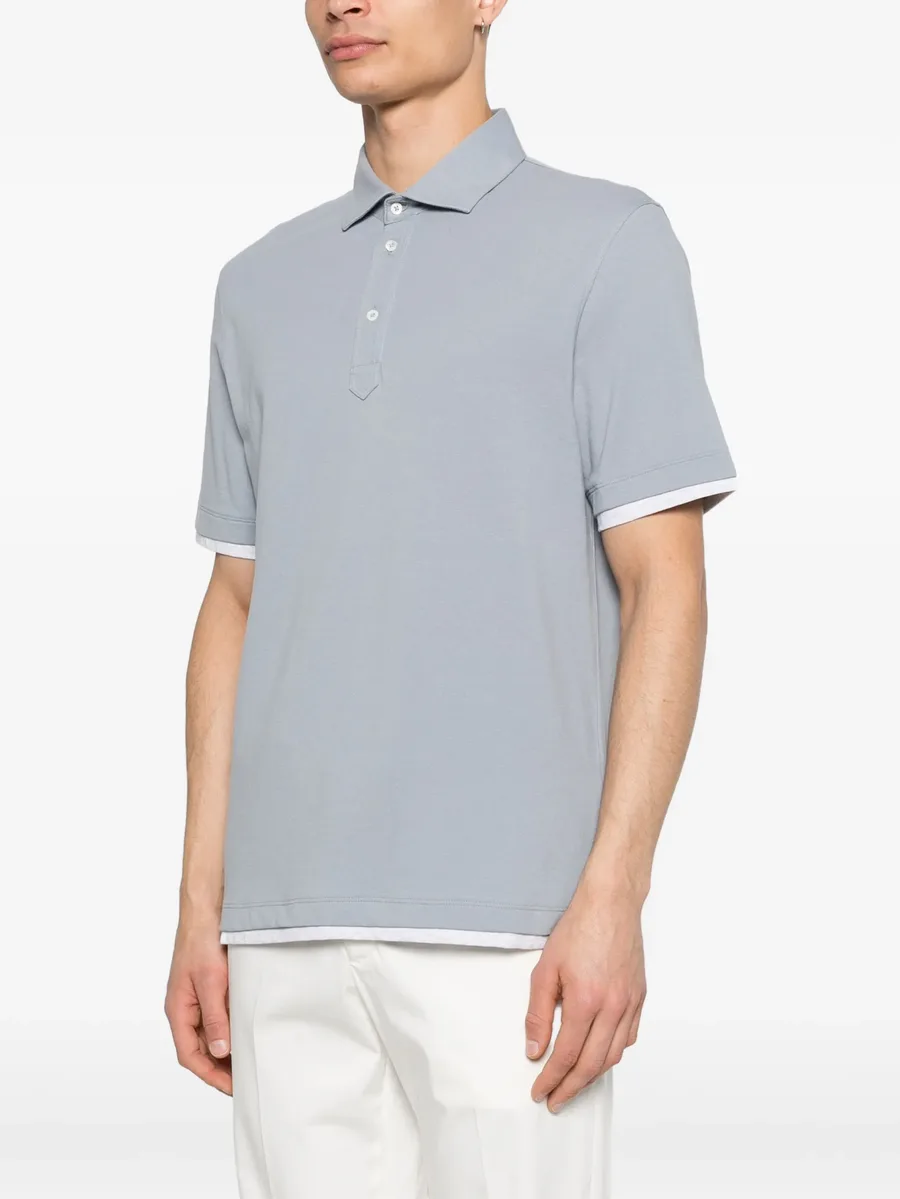 buttoned short-sleeve polo shirt 6