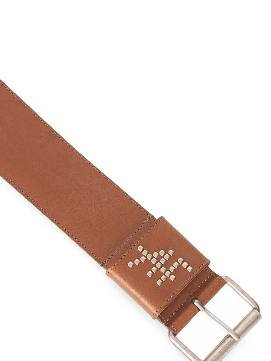 studded-logo leather belt 2