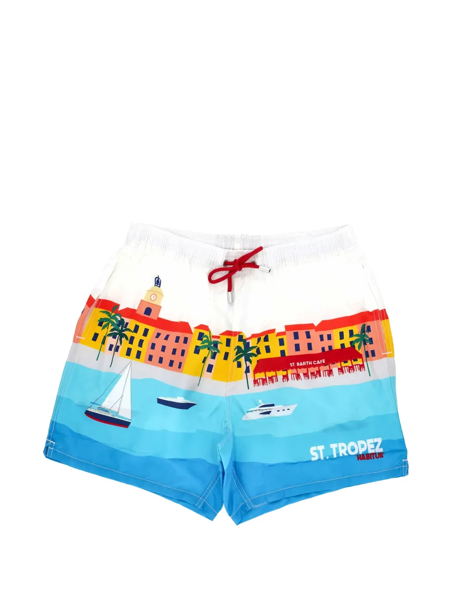 Gustavia St Tropez graphic-print swim shorts 1