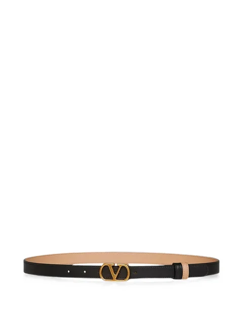 VLogo Signature reversible shiny calfskin belt - 20mm / 1.2 In.