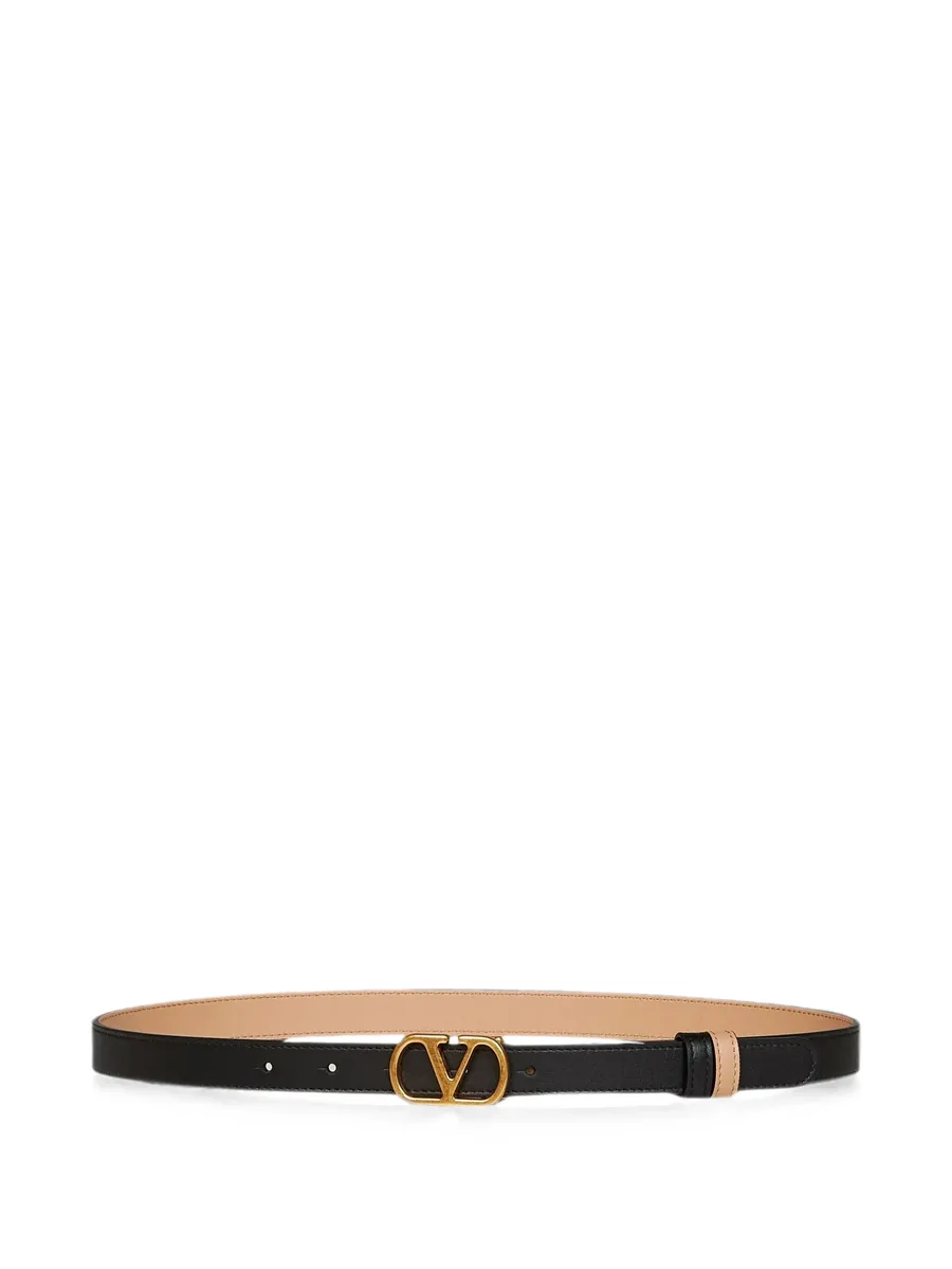 VLogo Signature reversible shiny calfskin belt - 20mm / 1.2 In. 1