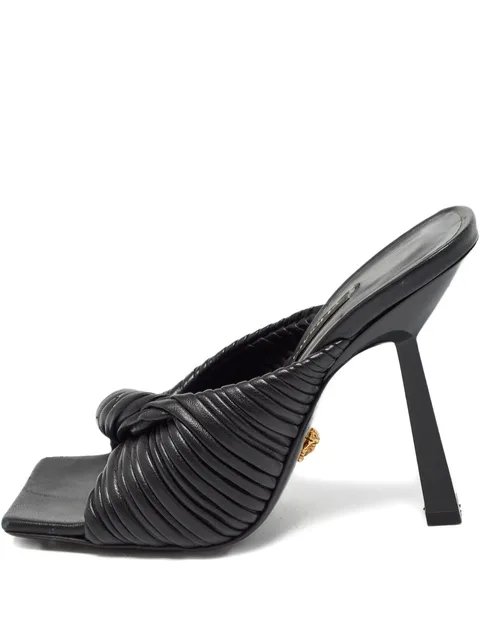 105mm pleated-knot sandals