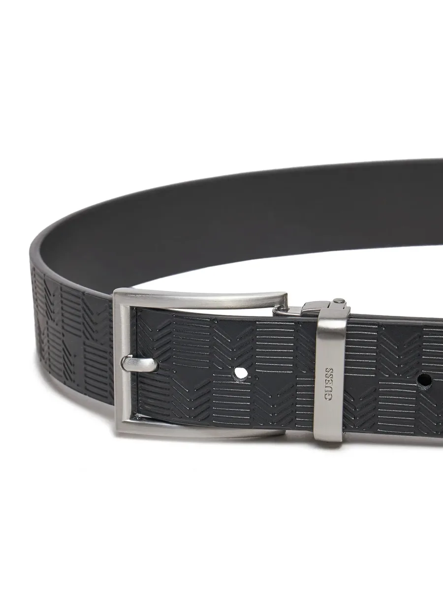 Bucarest geometric-embossed belt 3