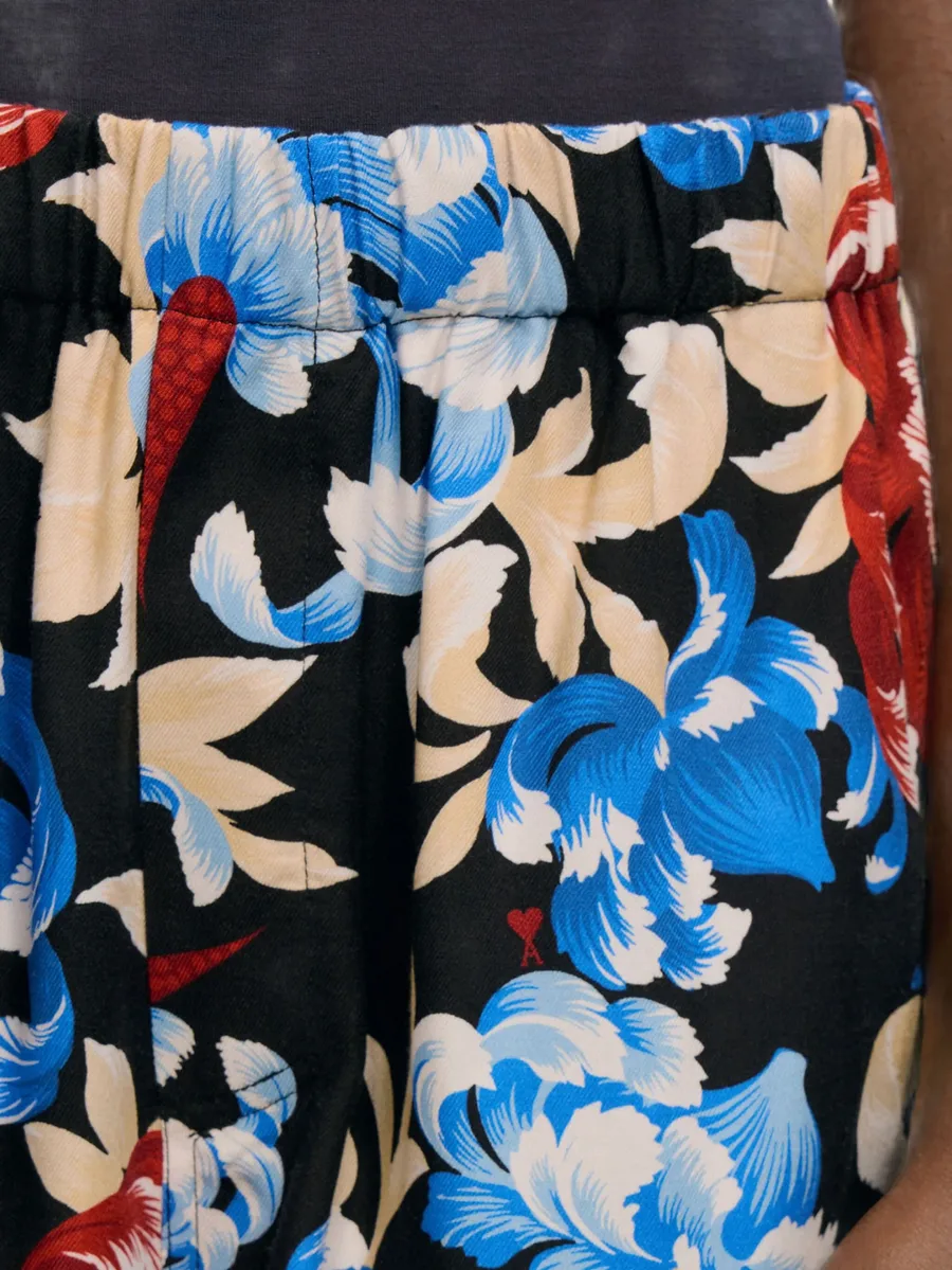 floral-print elasticated-waist shorts 14