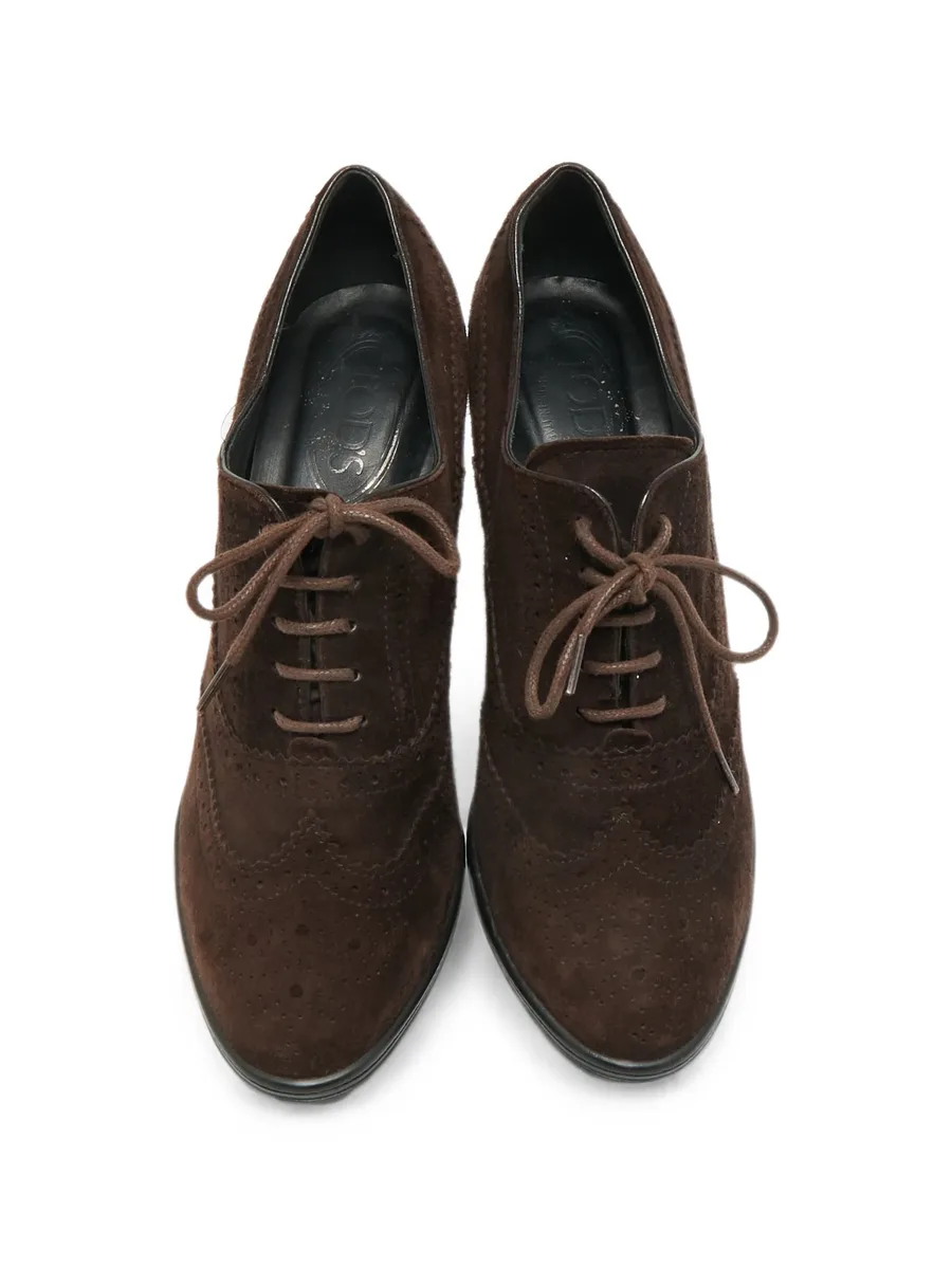 brogue-detail lace-up pumps 7