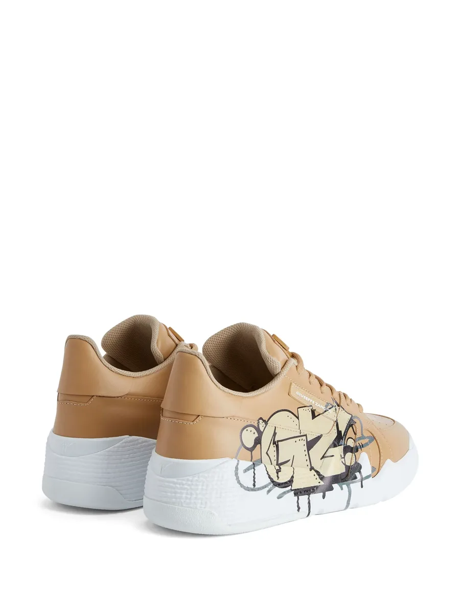 Talon graffiti-print low-top sneakers 5
