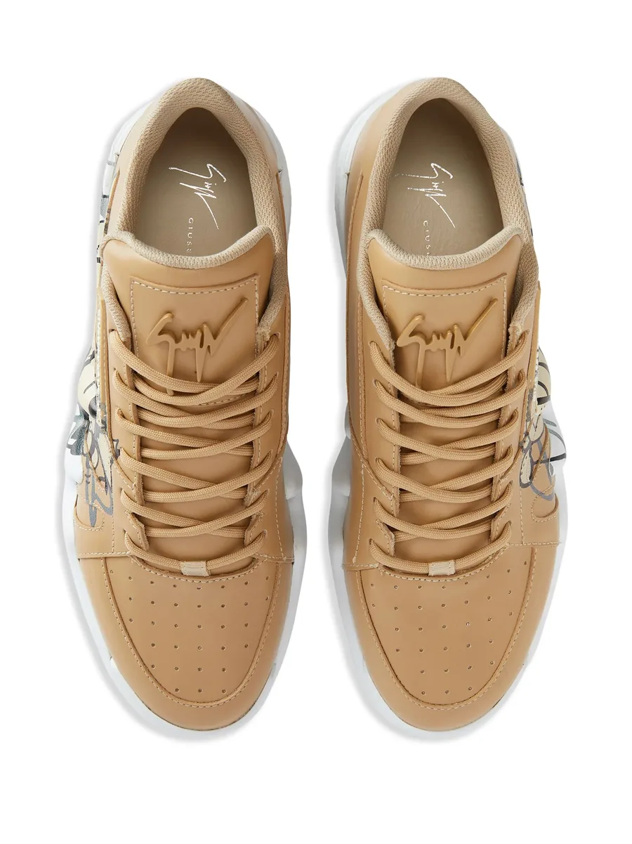 Talon graffiti-print low-top sneakers 8