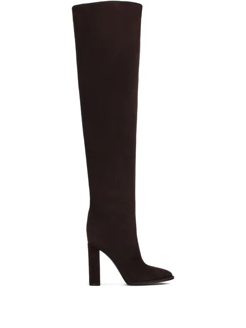 110mm Elsa block-heel suede boots