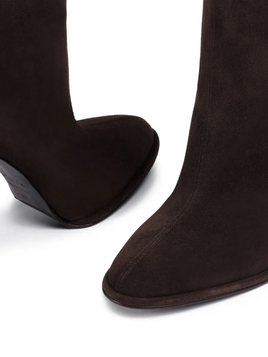 110mm Elsa block-heel suede boots 6