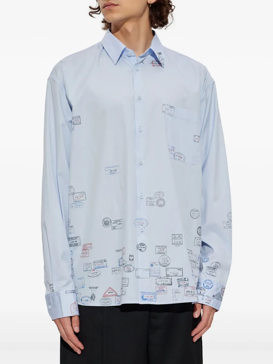 passport-stamp print shirt 5