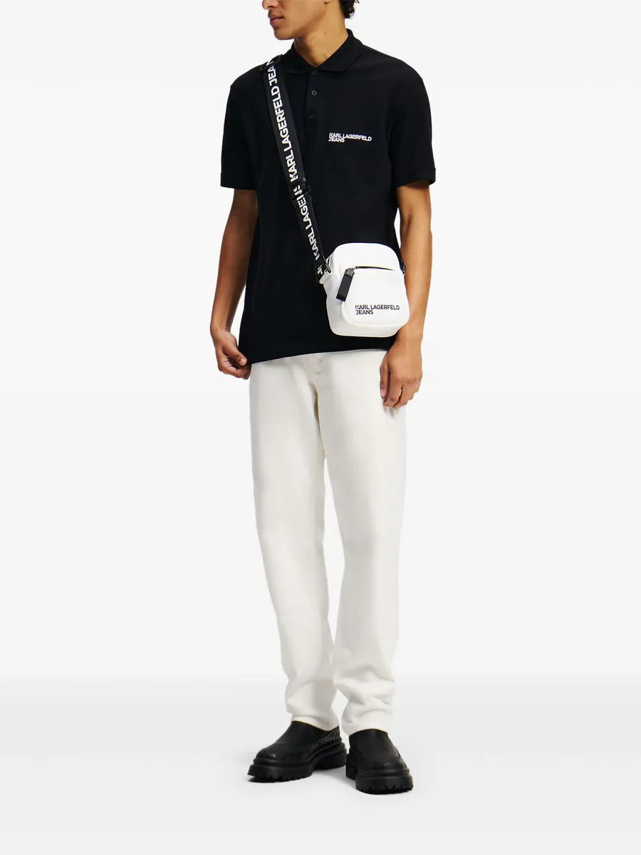logo-embroidered polo shirt 3