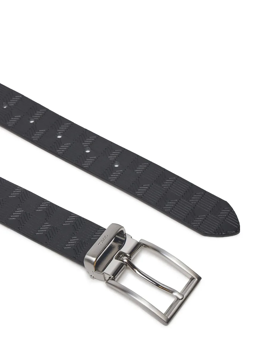 Bucarest geometric-embossed belt 2
