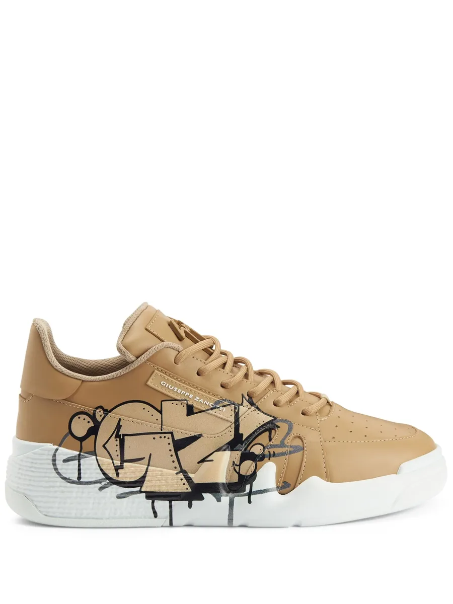 Talon graffiti-print low-top sneakers 2