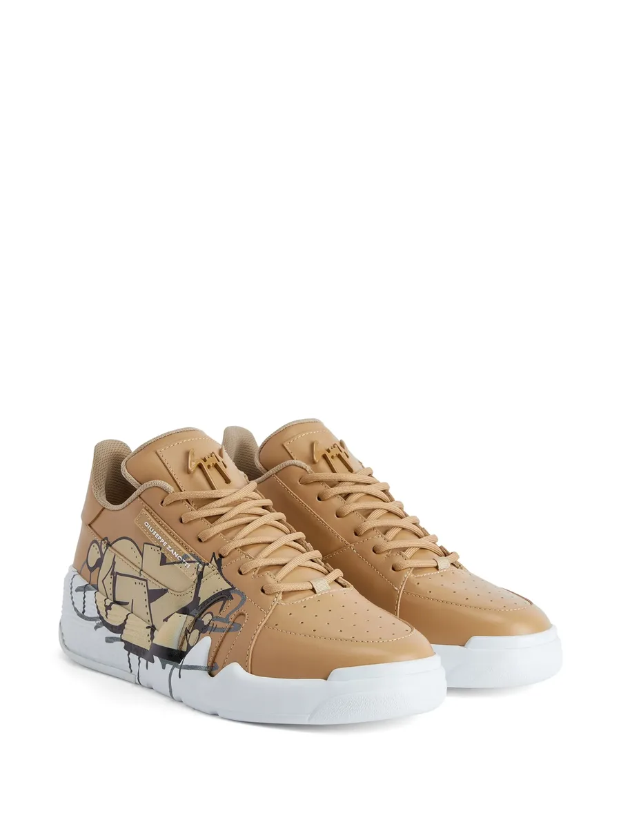Talon graffiti-print low-top sneakers 4