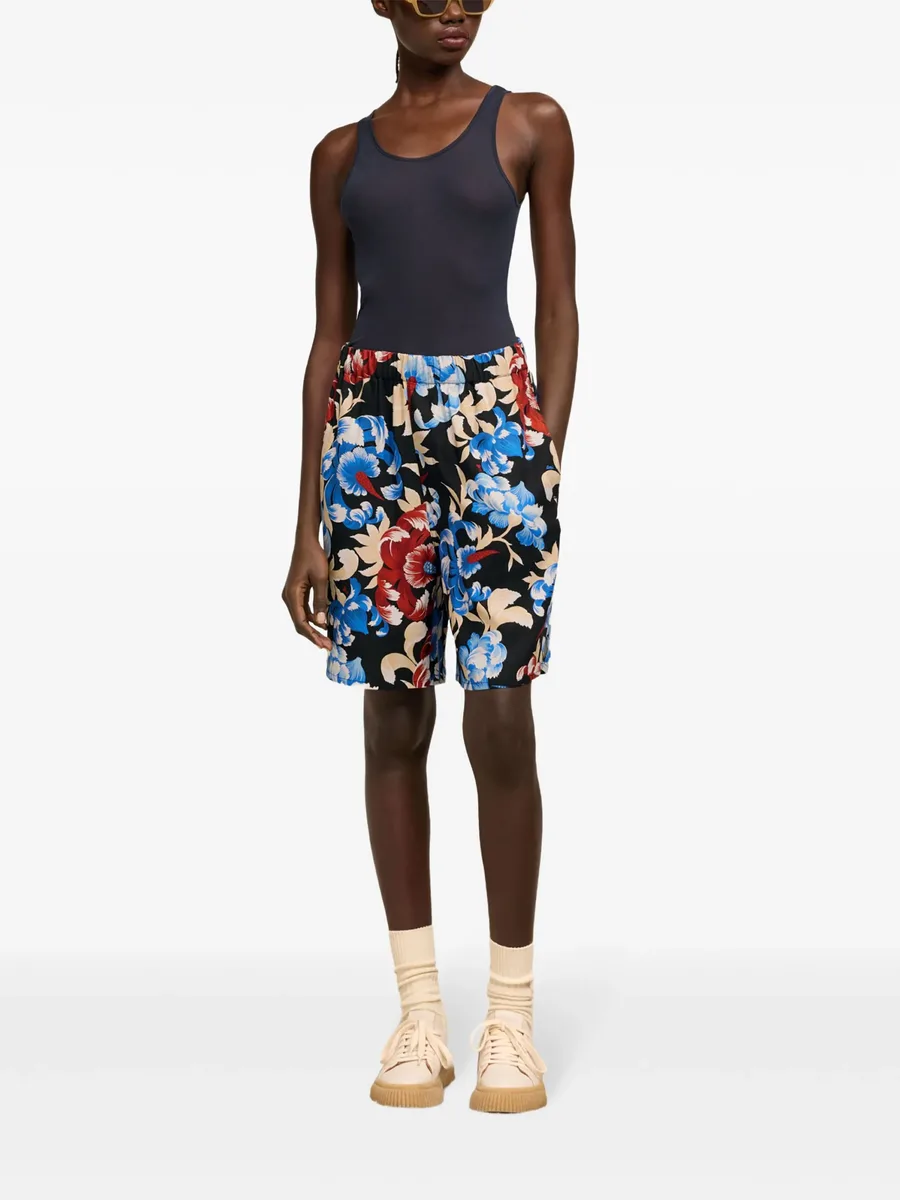 floral-print elasticated-waist shorts 5