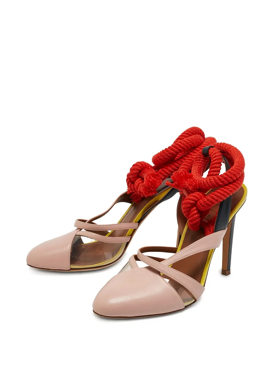 x Roksanda 2024 100mm rope-tie leather pumps 4