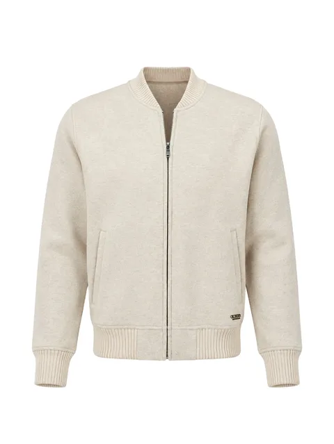 wool-blend bomber jacket