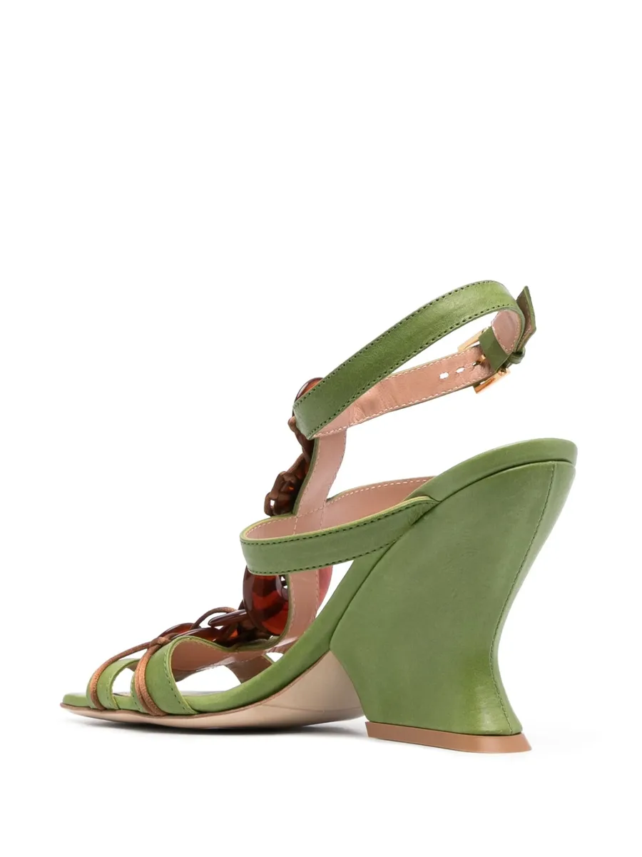 90mm sculpted-wedge heel sandals 6