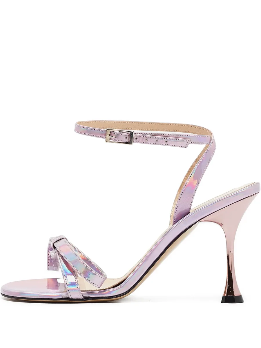 Pre-Owned 100mm leather sandals 1