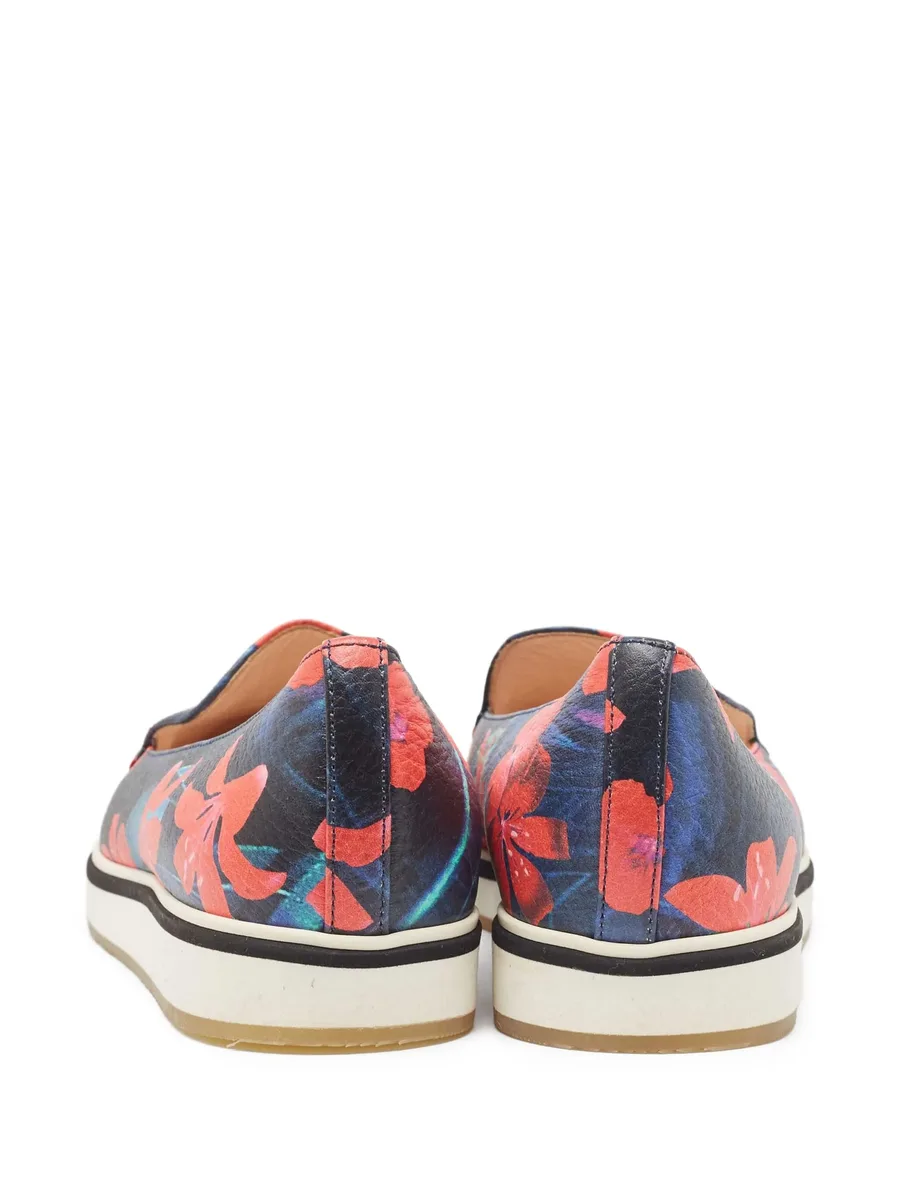 pre-owned floral-print loafers 6