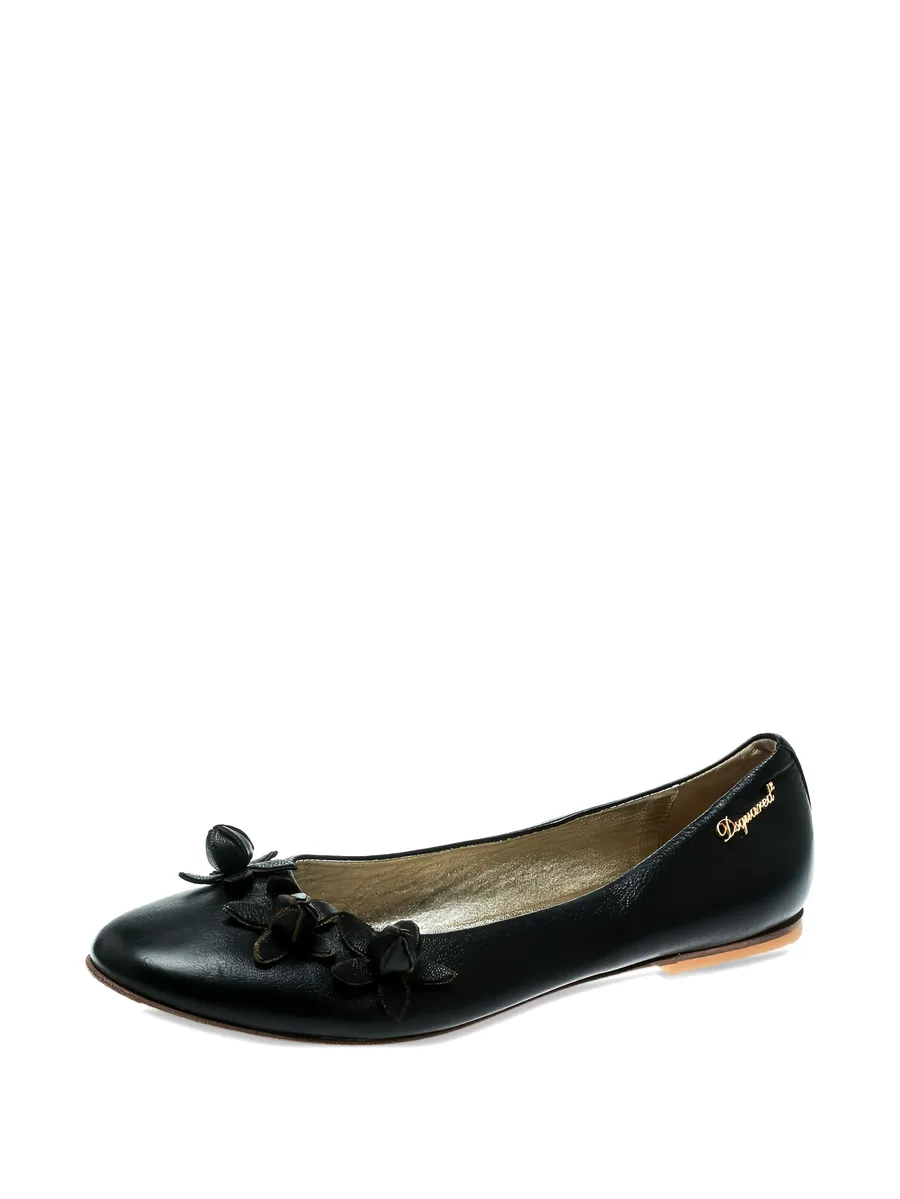 flower-detail leather ballet flats 3