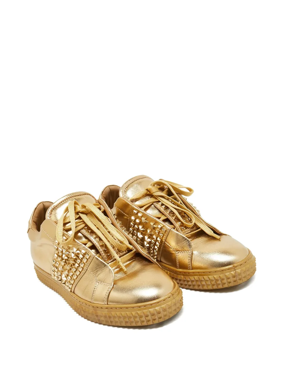 studded leather sneakers 4