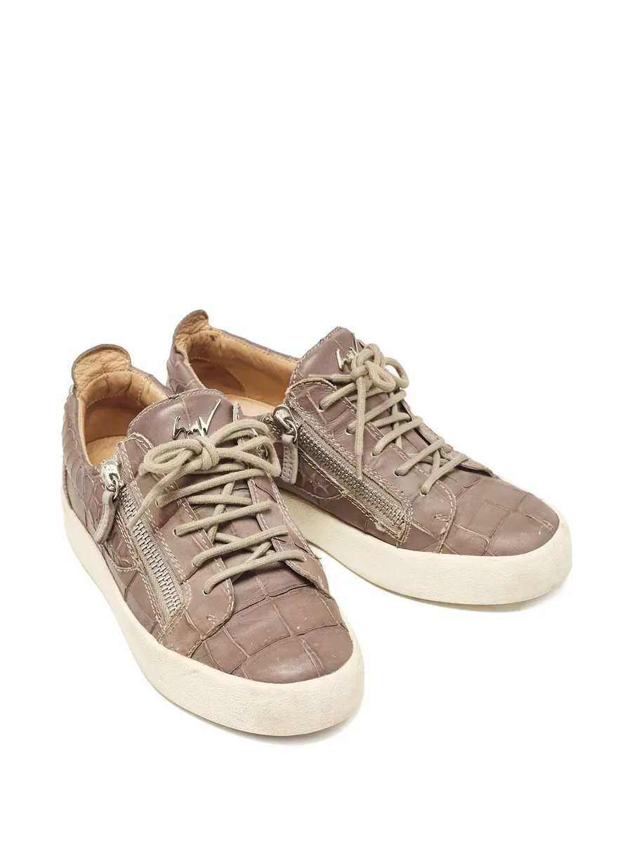 crocodile-embossed sneakers 6