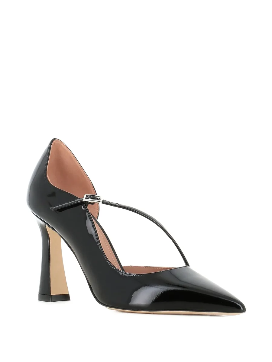 90mm patent leather cross-strap pumps 3