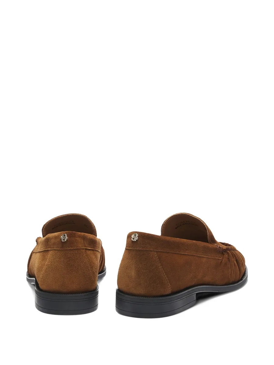 suede loafers with ruched detail 5