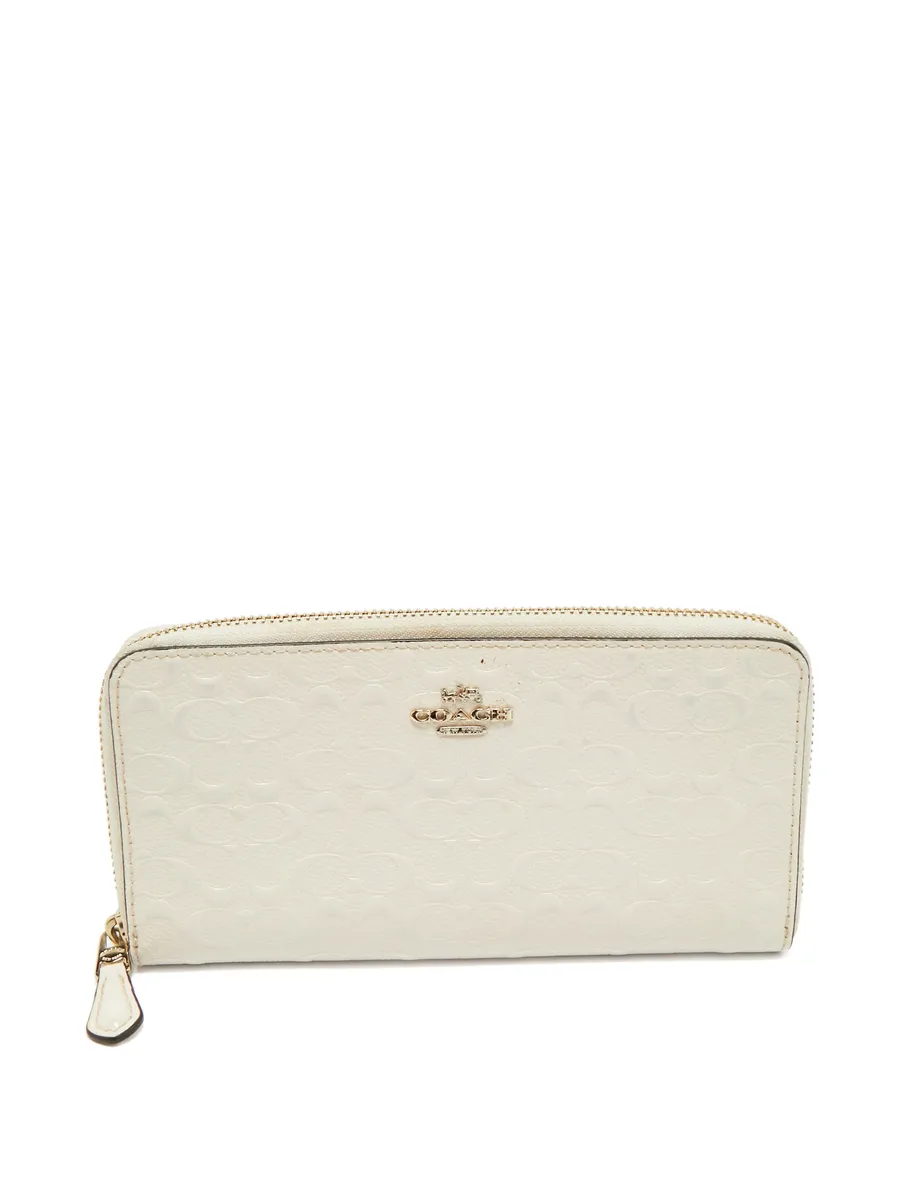 embossed patent-leather zip wallet 2